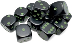 16mm 12d6 Opaque Black w/Green CHX 25658